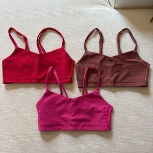 All in Motion Sports Bras - Red, Dusty Rose, and Pink